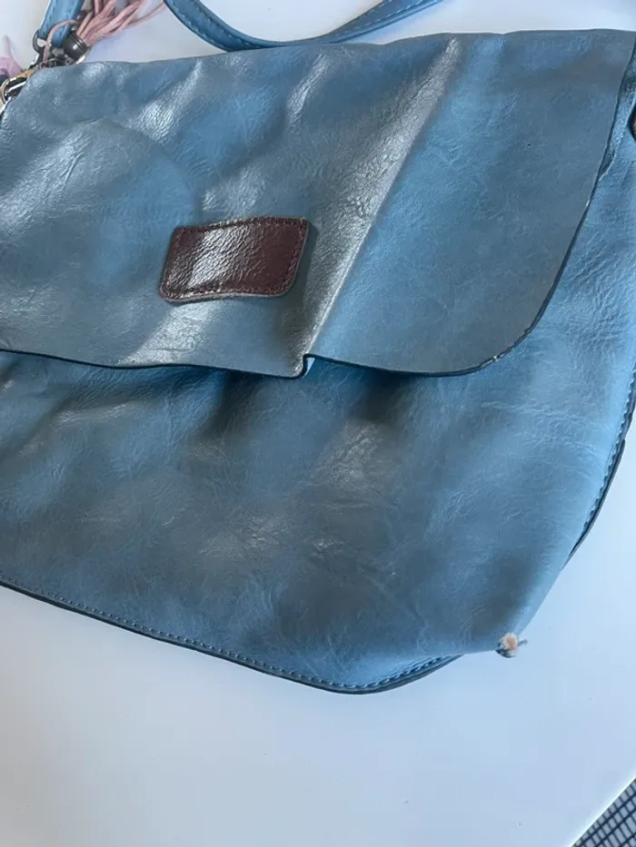 Sac bandoulière bleu - photo numéro 2