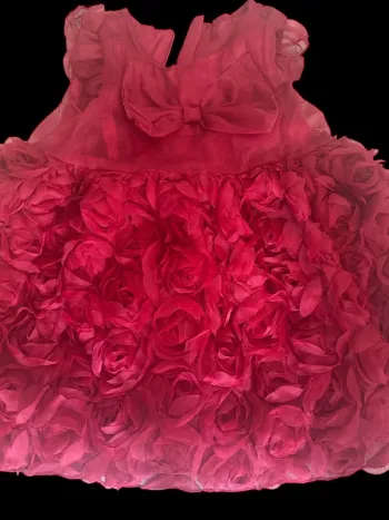 Robe fleur rouge 3 ans