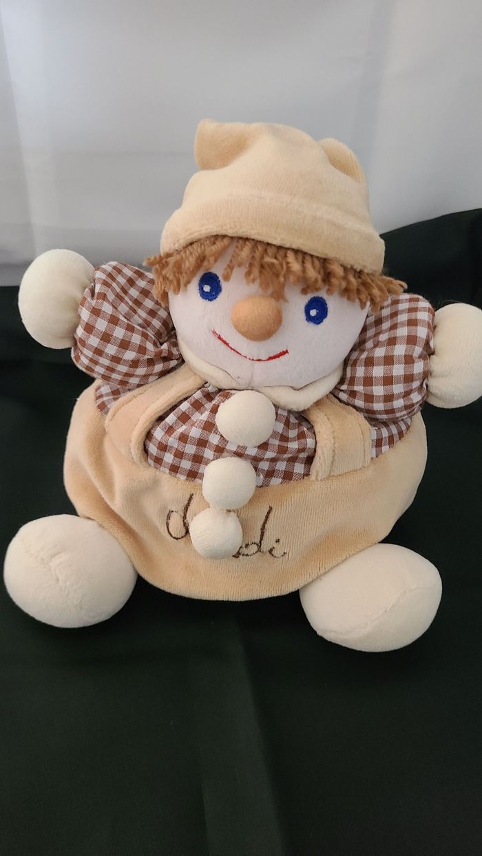 Peluche Clown ou Lutin DOUDI marron