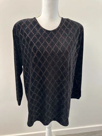 Pull à paillettes noir et multicolore Vintage TXL 42
