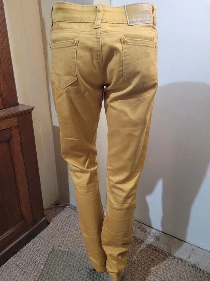 Pantalon jaune moutarde, taille M - photo numéro 3
