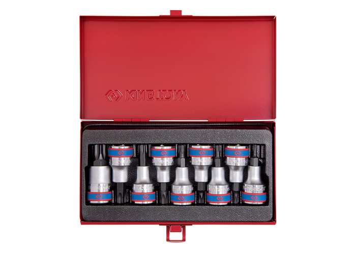 Coffret de douilles tournevis TORX® 1/2" - 9 pièces - KINGTONY 4109PR