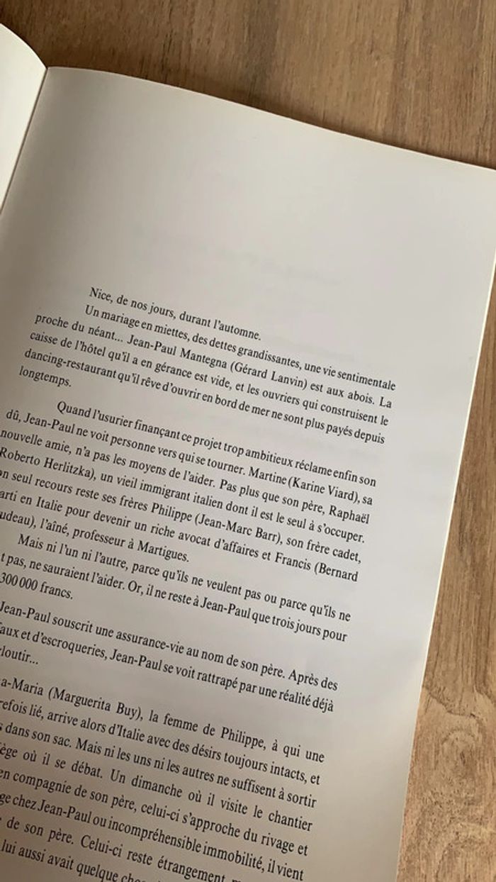 Livret film Le fils préféré Lanvin Barr Giraudeau - photo numéro 3