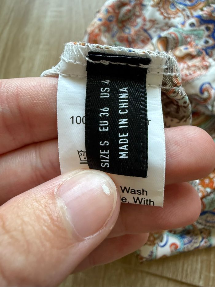 Top épaules dénudée orange blanc à motifs Shein taille 36 S - photo numéro 5