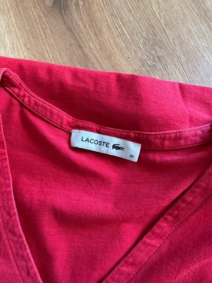 T-shirt Lacoste rouge taille 36 - photo numéro 5
