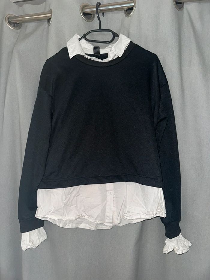 Pull chemise shein XS noir
