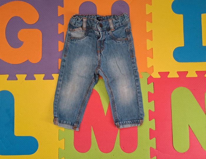 Pantalon jean bleu, kiabi, taille 12 mois (73/76 cm)