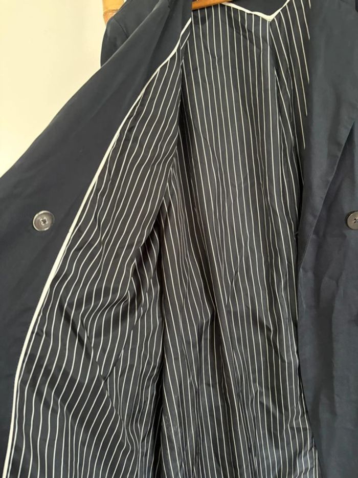 Trench long bleu marine - VILA taille M - photo numéro 5