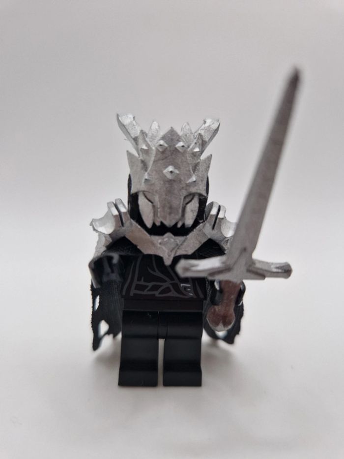 Figurine type lego Nazgul custom 3d résine et peint seigneur des anneaux - photo numéro 2