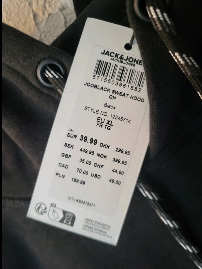 Pull sweat à capuche homme Jack and jones - photo numéro 3