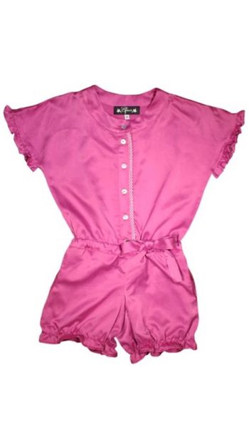 Combishort eféeor rose coton et soie 6 ans ou 8 ans