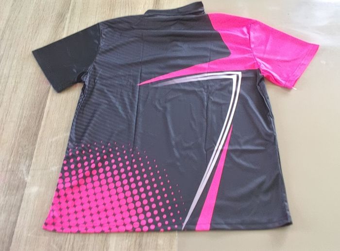 T-shirt manches courtes taille XL couleur rose et noir pour homme - photo numéro 4