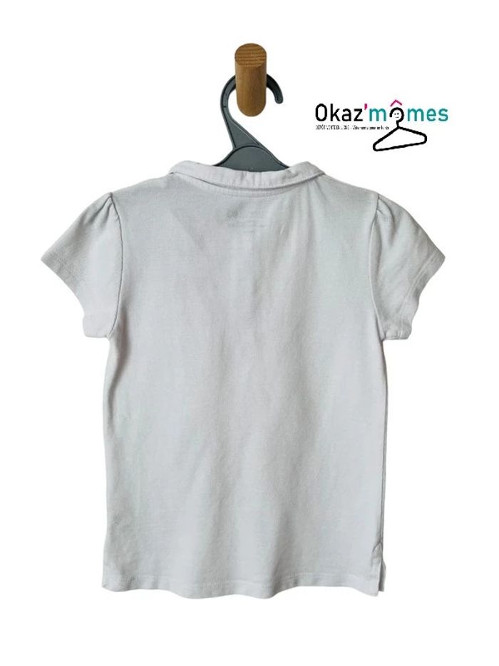 Polo blanc à manches courtes (écusson arc-en-ciel) - Monoprix kids 6 ans - photo numéro 3