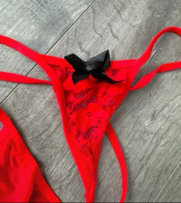 Nuisette rouge dentelle femme M ou 38 - photo numéro 6