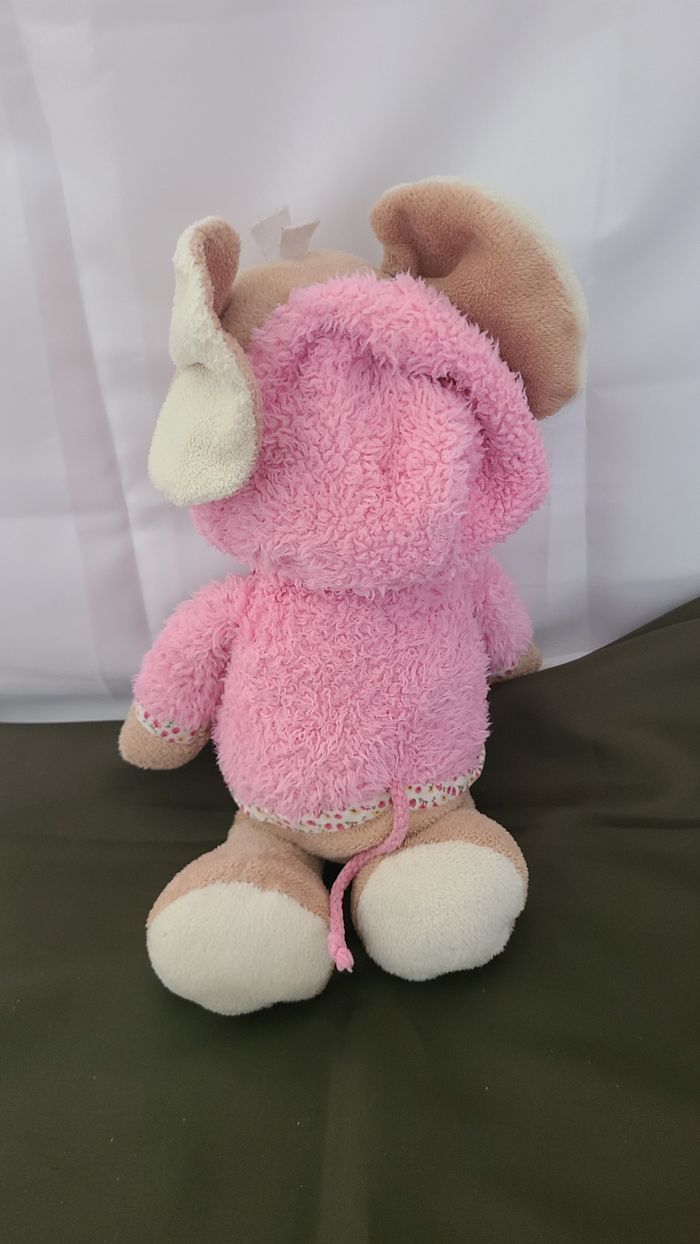 doudou souris pull rose capuche - photo numéro 3