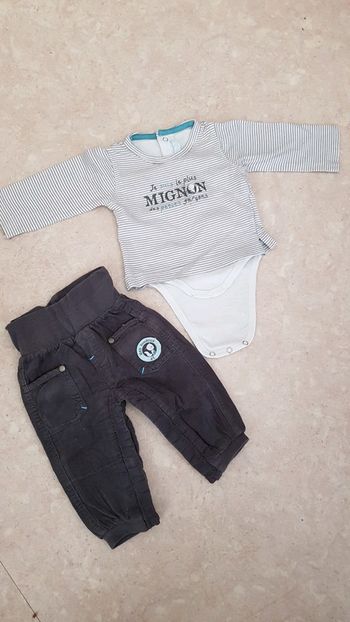 Ensemble garçon 1 mois