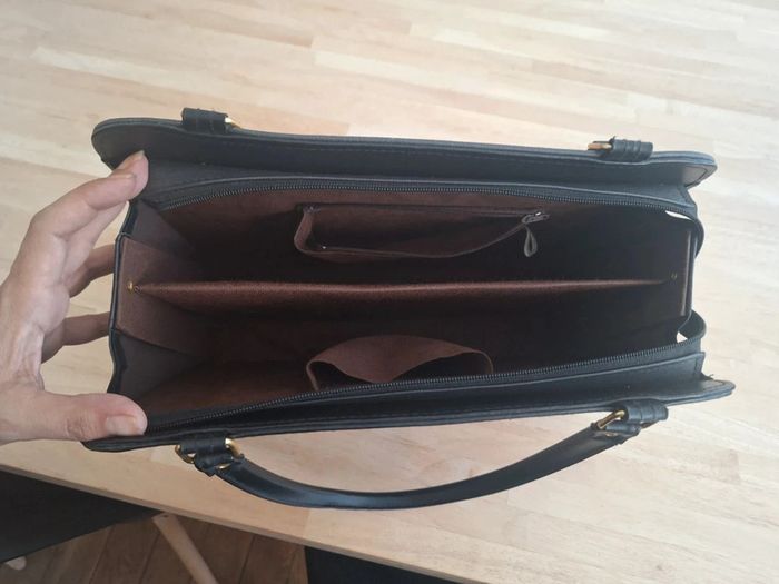 Sac à main femme gris et noir 👜 - photo numéro 3