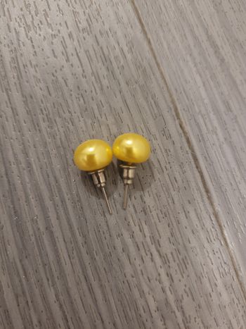 Paire de boucles-d'oreilles fantaisie Jaune🌟