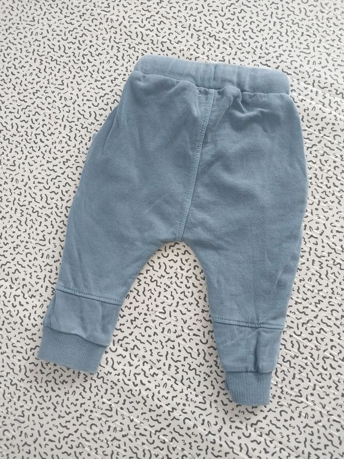 Pantalon bébé garçon 6 mois 67 cm Pommette bleu coton jogging confortable - photo numéro 3