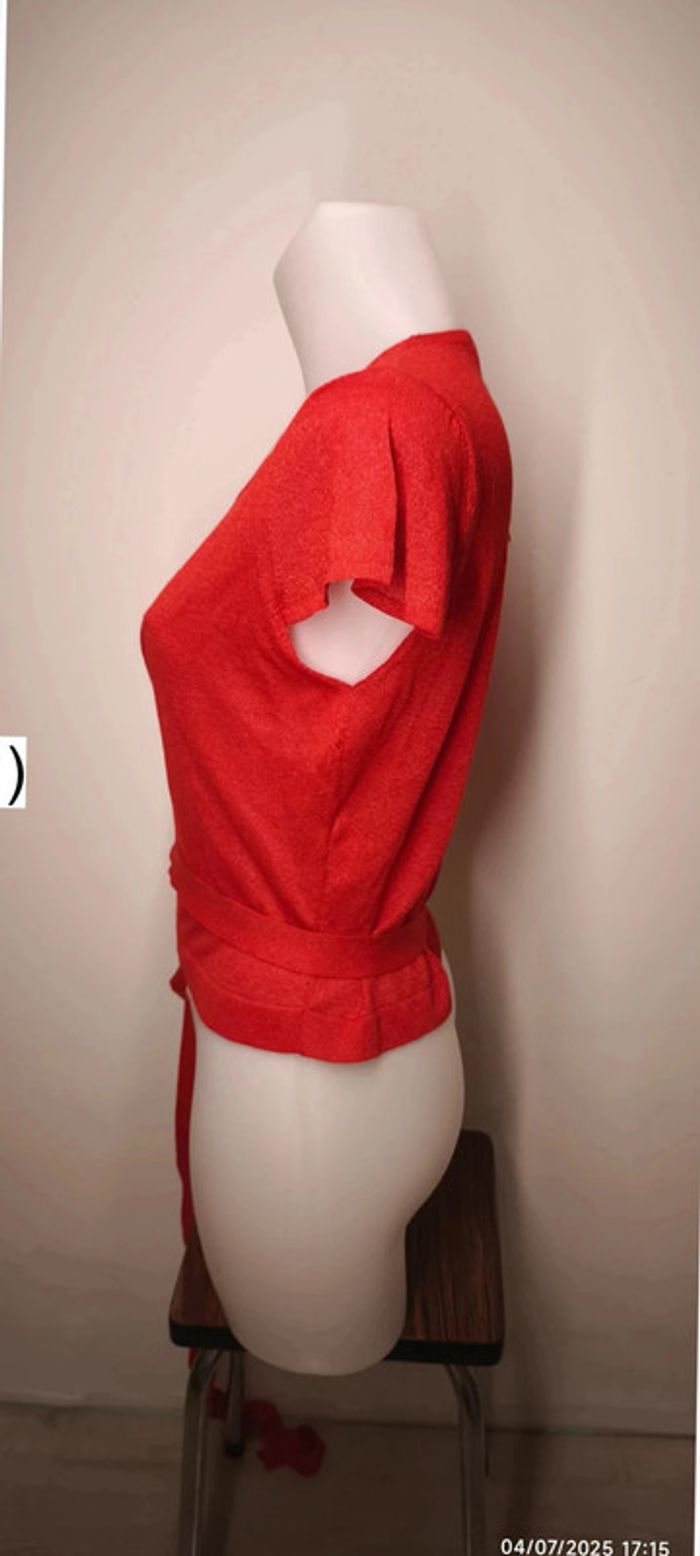 Haut Mango Femme Taille M Rouge - photo numéro 4
