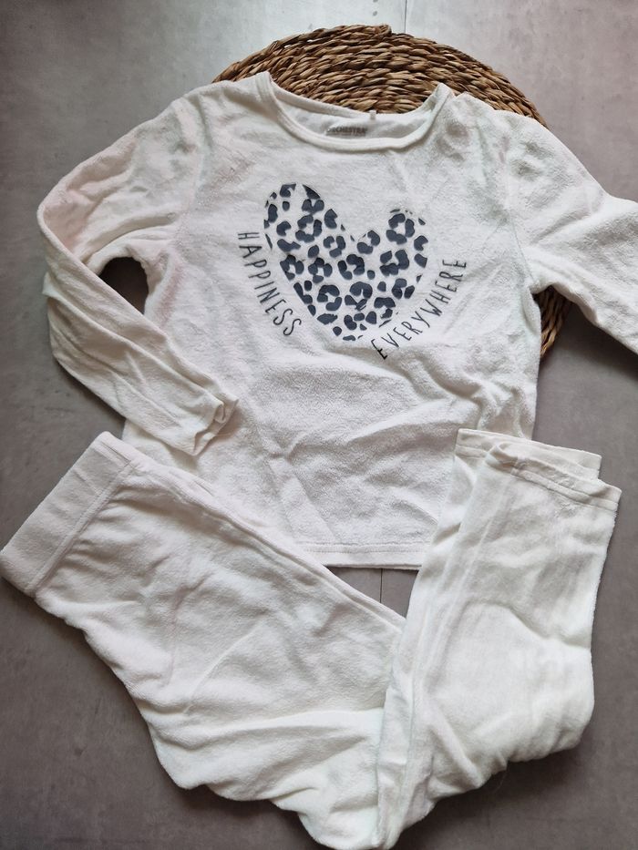 Pyjama velours crème