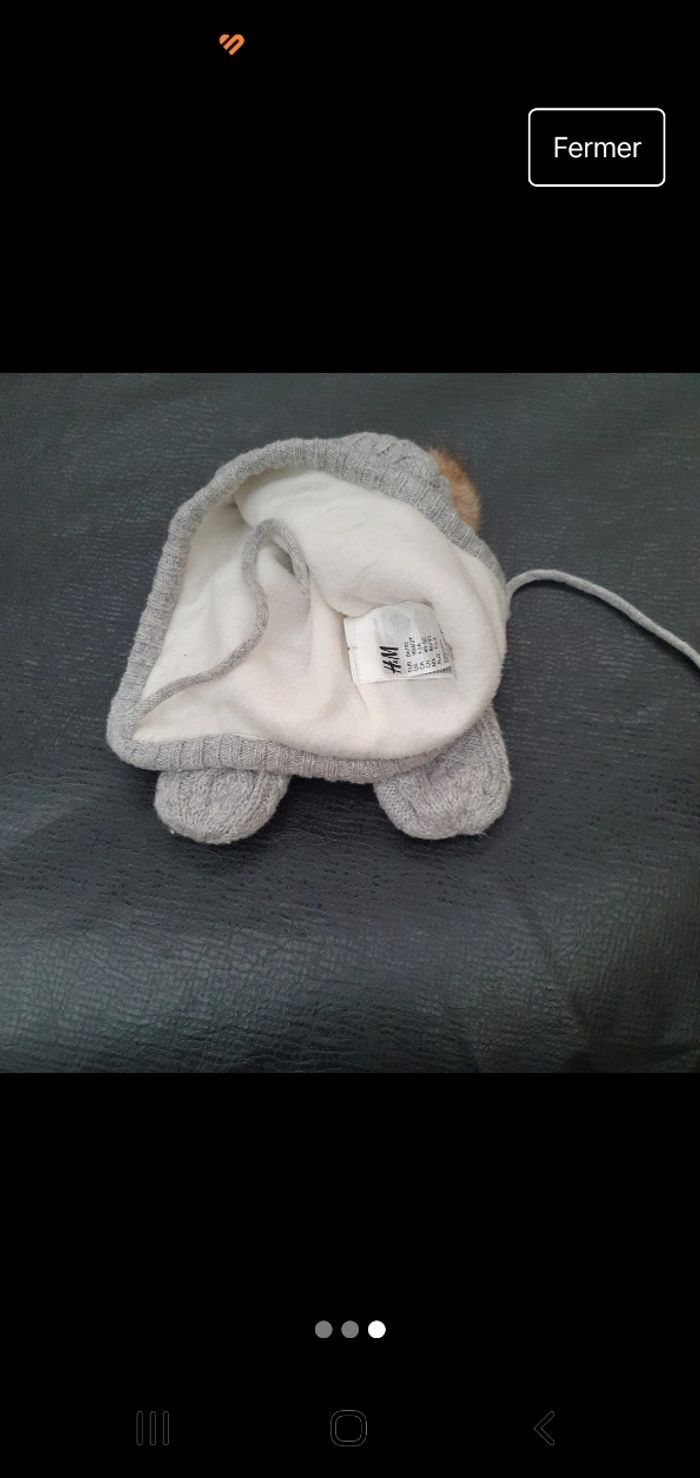Bonnet et moufles 86 à 92cm - photo numéro 3