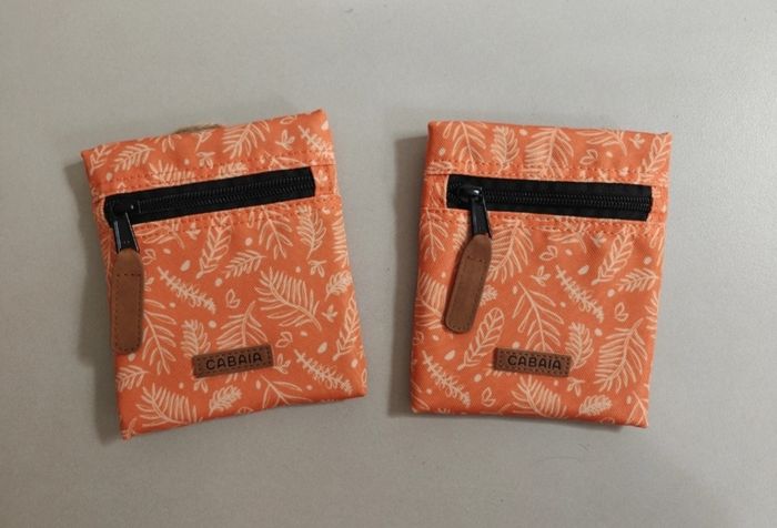 Lot de 3 pochettes cabaïa orange beige - photo numéro 3