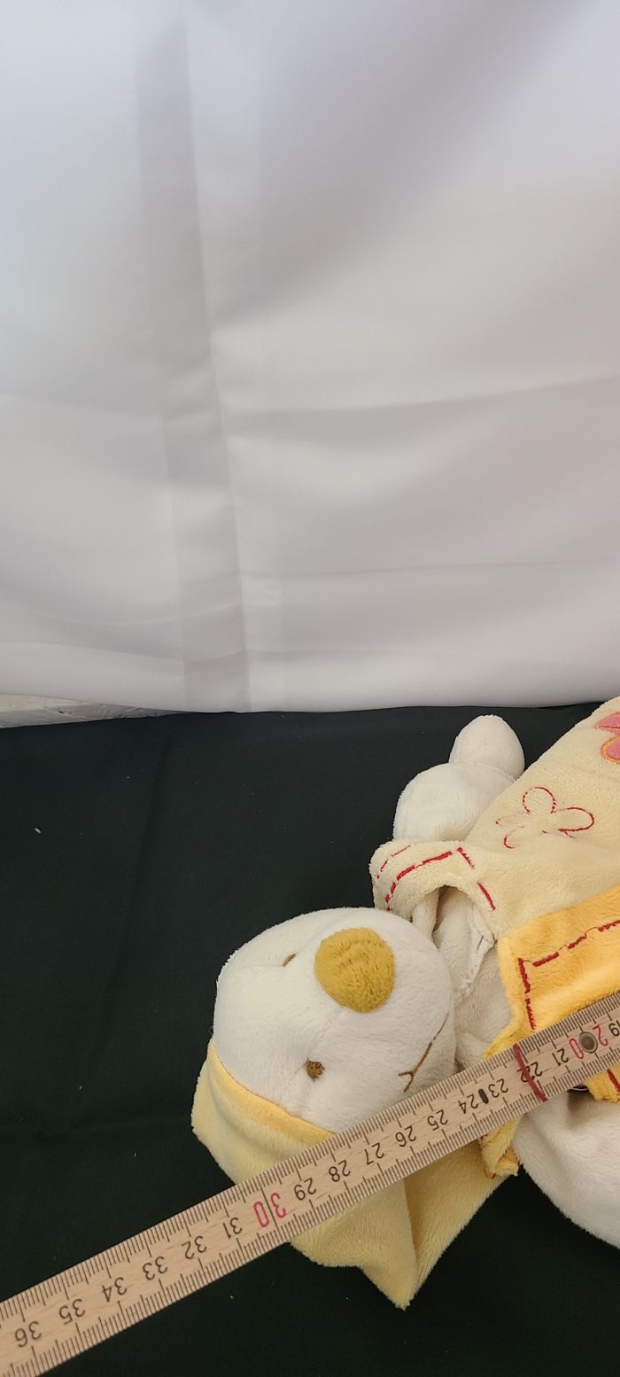 Doudou Ours Babynat Baby Nat' - Jaune Rouge - photo numéro 2