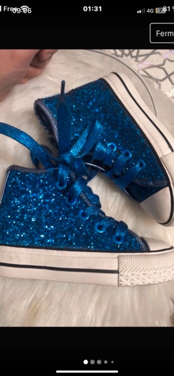 Chaussures habillées / baskets habillées / chaussures de fêtes . Enfant Pointure 25 - photo numéro 2