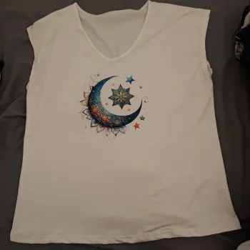 Débardeur blanc a motif