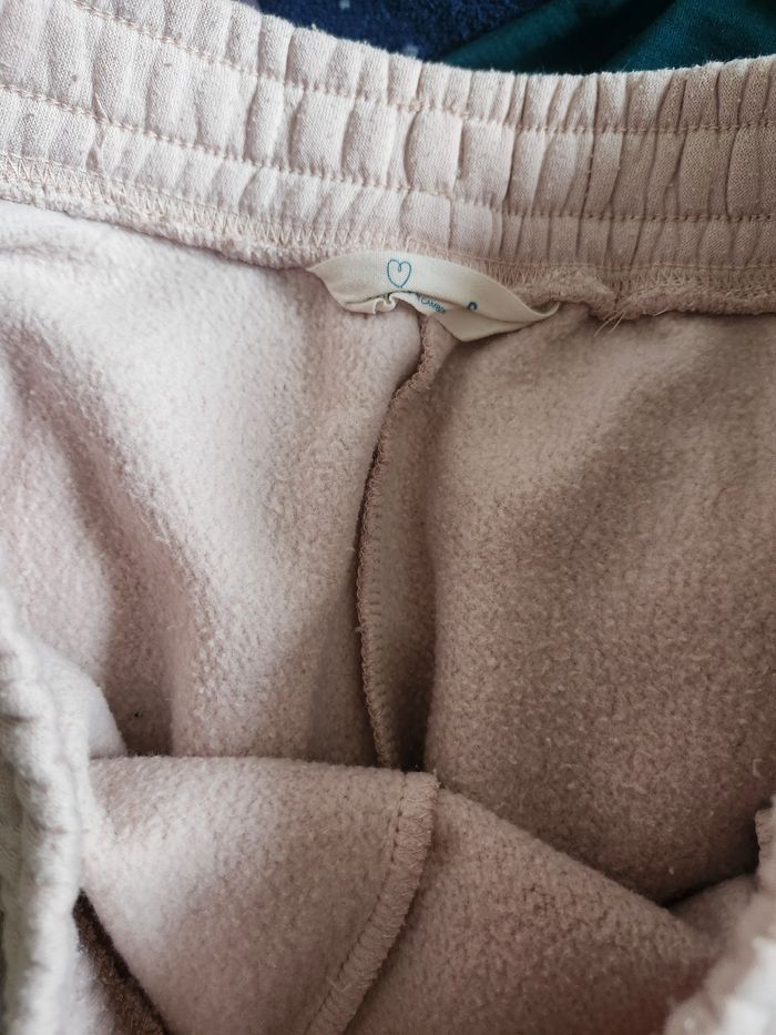 Jogging survêtement rose beige Primark taille S fourré - photo numéro 7