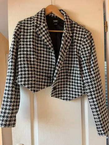 blazer pied de poule pull and bear