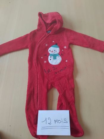 Pyjama Noël taille 12 mois velours