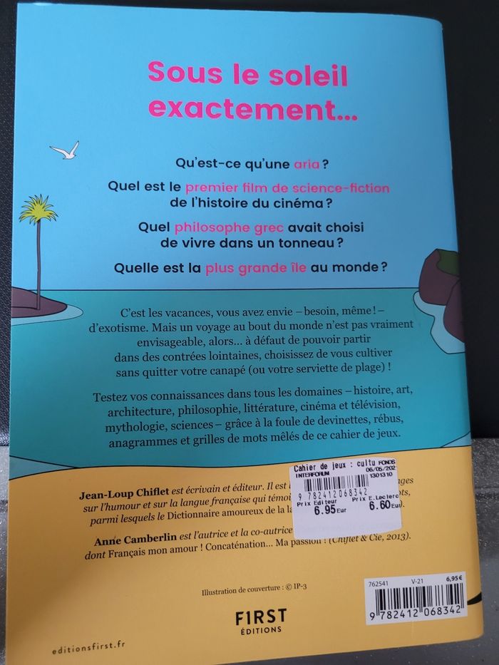 Cahier de jeux neuf culture générale first éditions - photo numéro 2