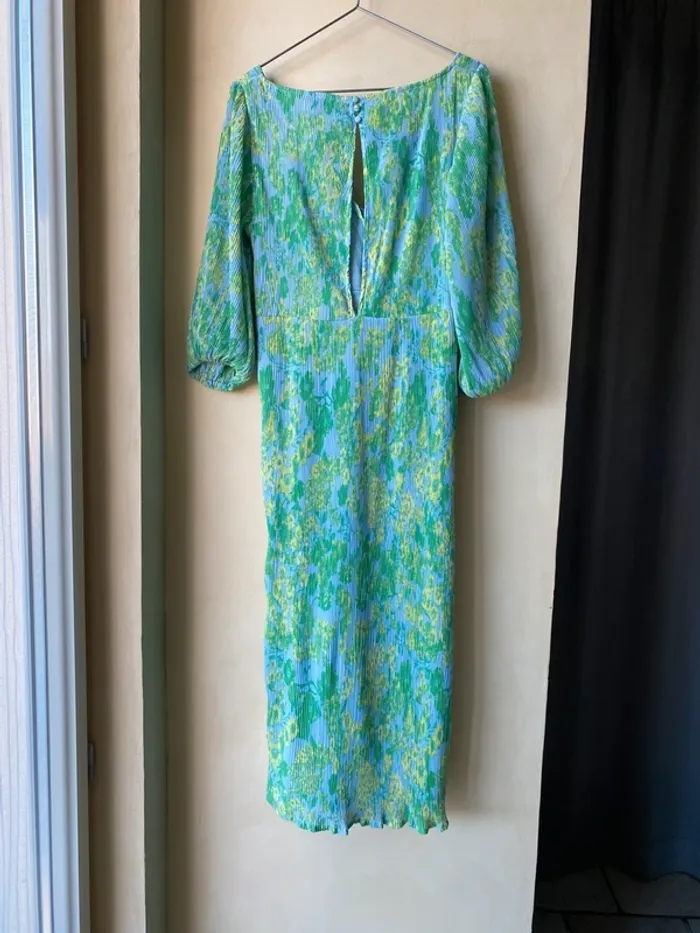 Robe midi à motifs tons verts Asos 42 neuve - photo numéro 6