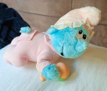 Peluche bébé Schtroumpfs 1983 hochet