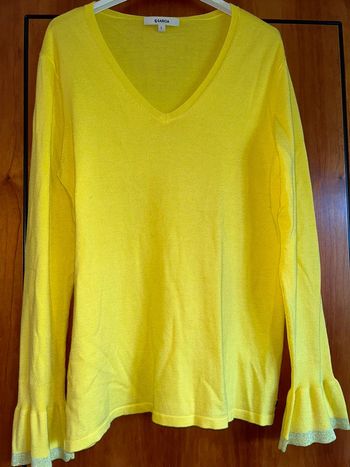 Pull jaune col v 40 Garcia