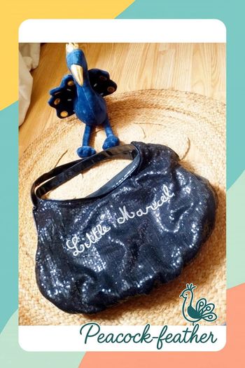 Sac sequins noirs Little Marcel