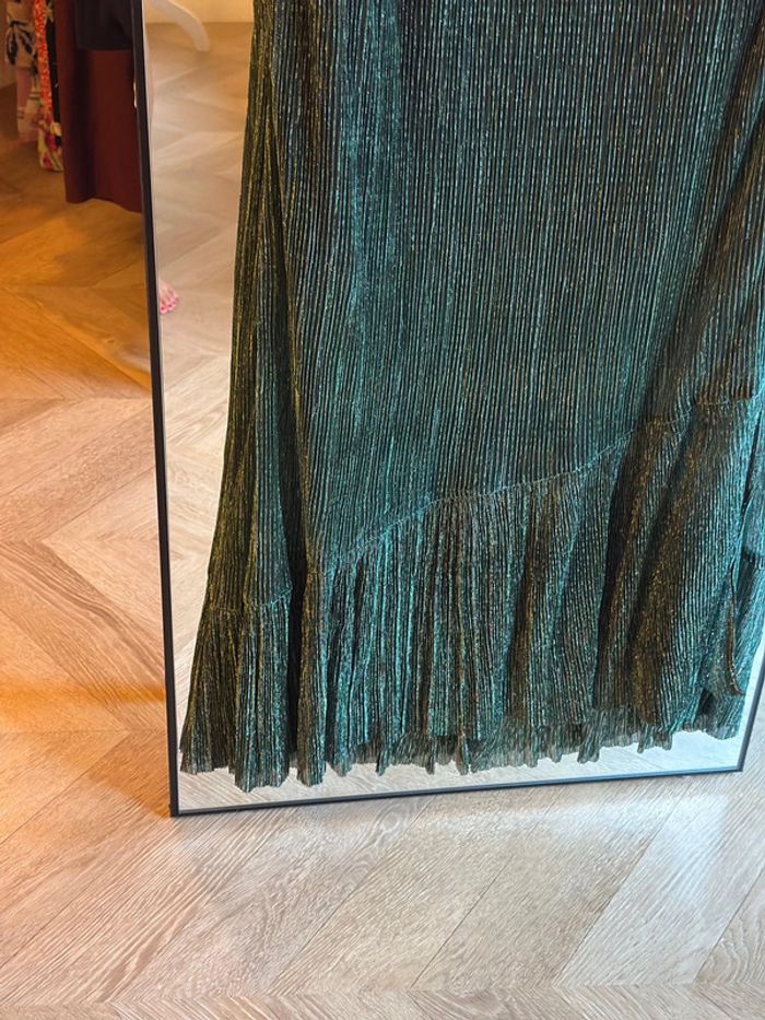 Robe longue IKKS vert métallisé – T.36 Neuve étiquette - photo numéro 8