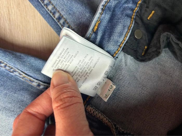 Jean Y2K Miss Me Ankle Skinny Perles et Clous Délavé Bleu Taille 26 US / 34 FR - photo numéro 9