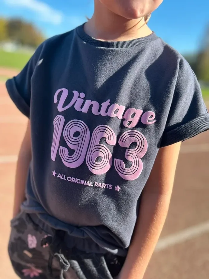 Ensemble t-shirt short créatrice vintage rétro 7/8 ans - photo numéro 8