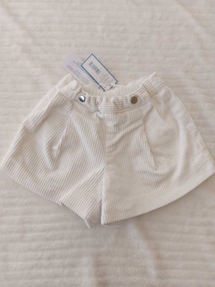 Short velours blanc Jacadi 18 mois - photo numéro 2