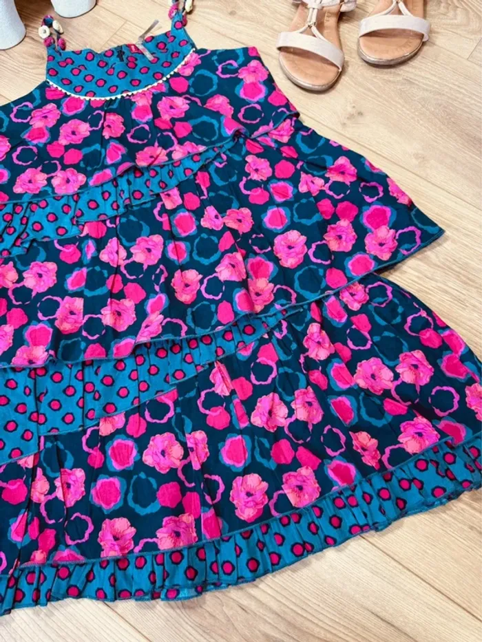 Taille 10 ans robe d’été fille Orchestra rose * fleurs * 🩷 - photo numéro 3