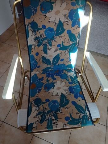 Chaise de camping pliante "Lafuma" Vintage Années 80