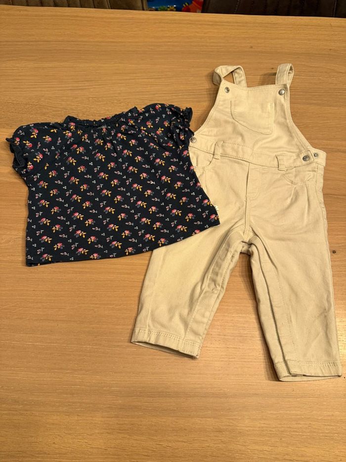 Ensemble fille salopette