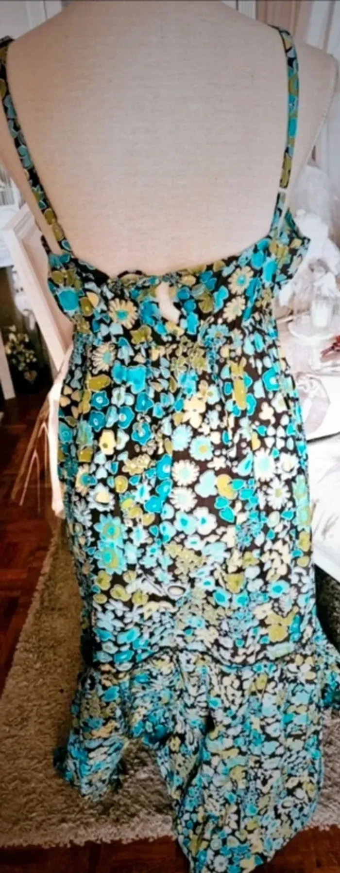 Robe longue fleurie GOA Taille 40 (taille 2) Neuve - photo numéro 4