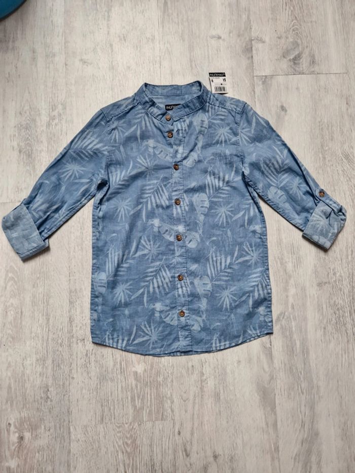 Chemise col mao manches courtes in extenso 8 ans neuve avec étiquette
