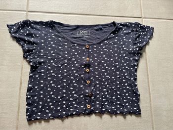 T-shirt fille fleuri Basic