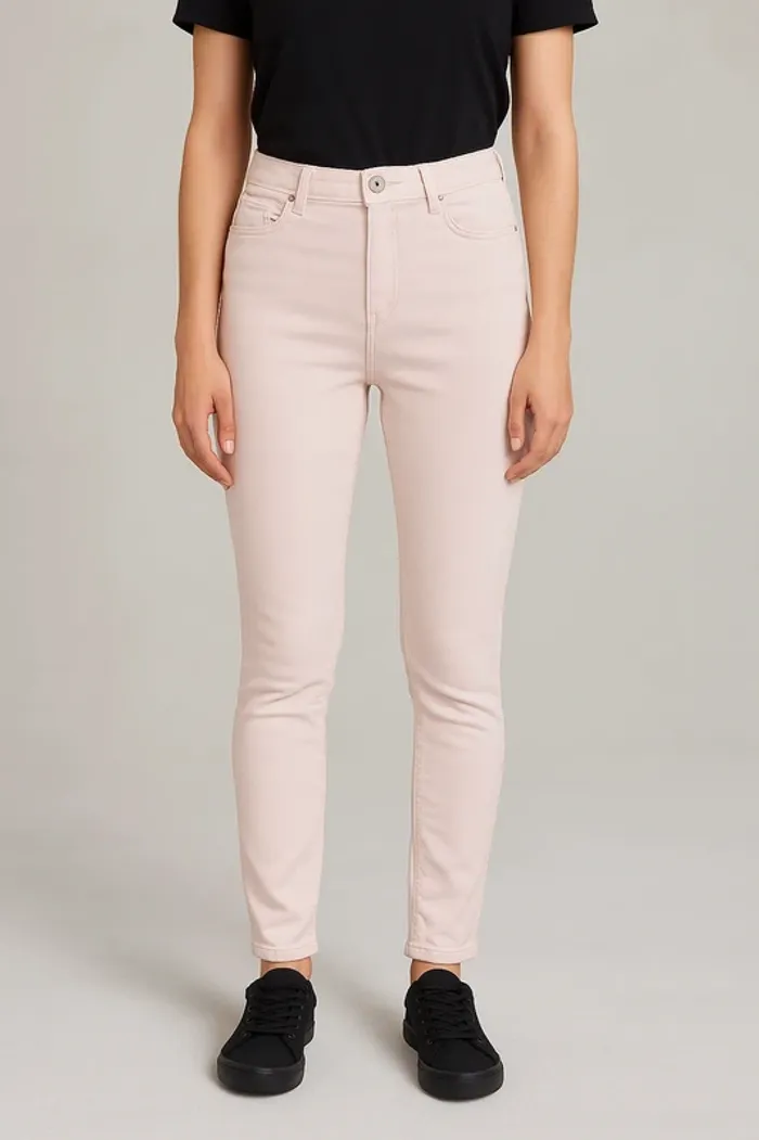 🌸 Jean slim rose pâle Mim – Taille 38 🌸