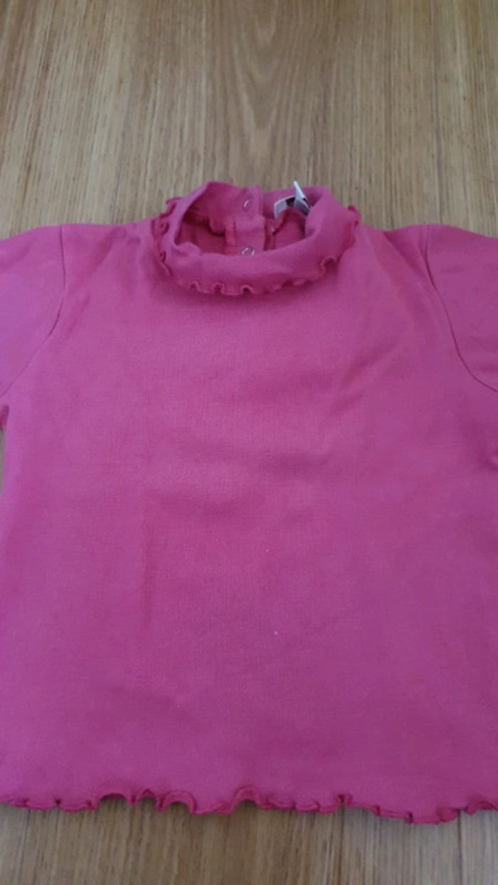 sous pull grain de ble 18 mois fushia - photo numéro 2